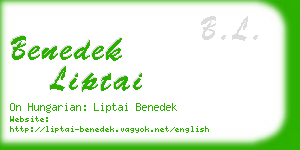 benedek liptai business card